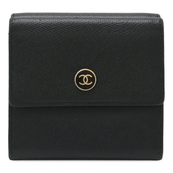 CHANEL Black Leather Wallet - Picture 1 of 10